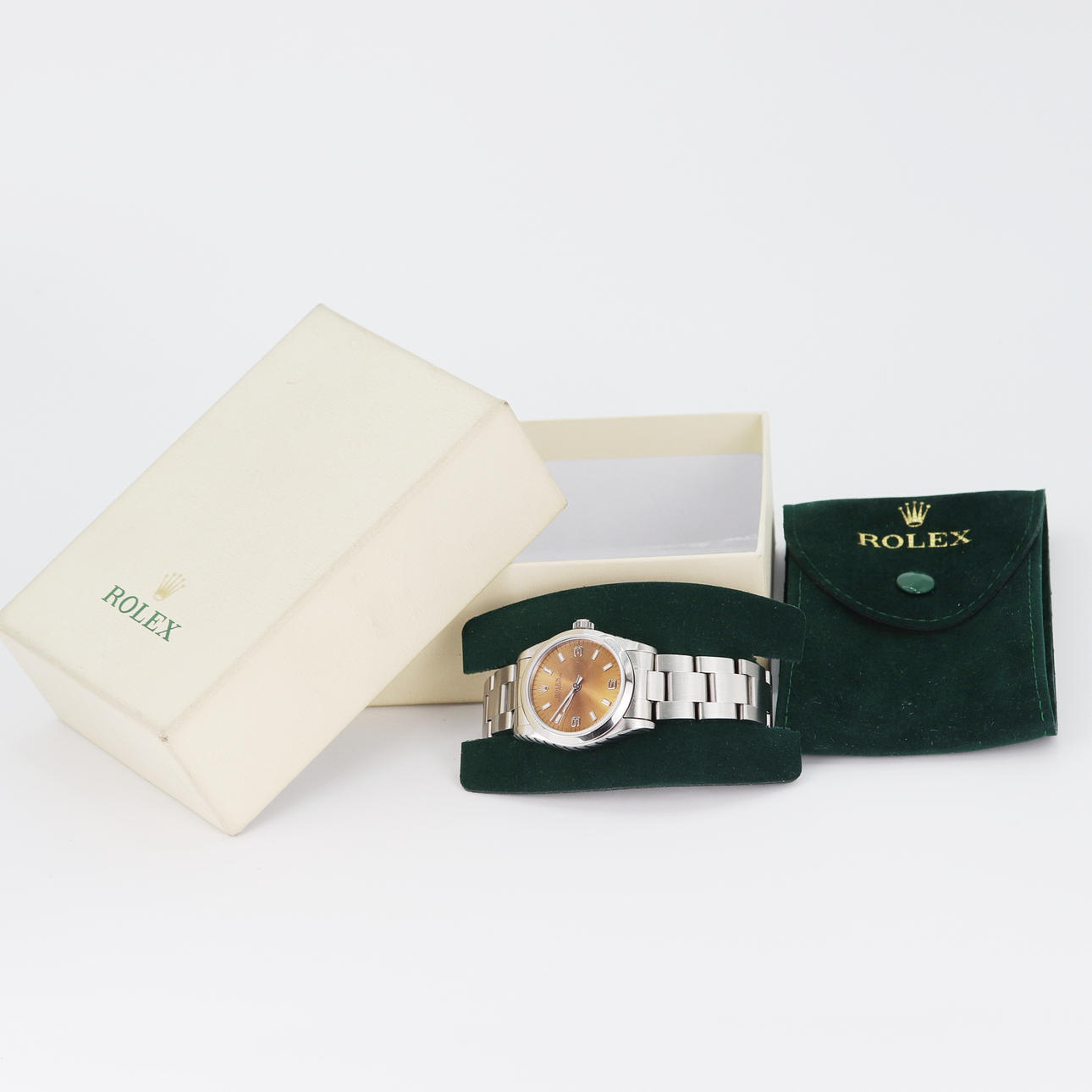 BOXED ROLEX OYSTER PERPETUAL WRIST WATCH