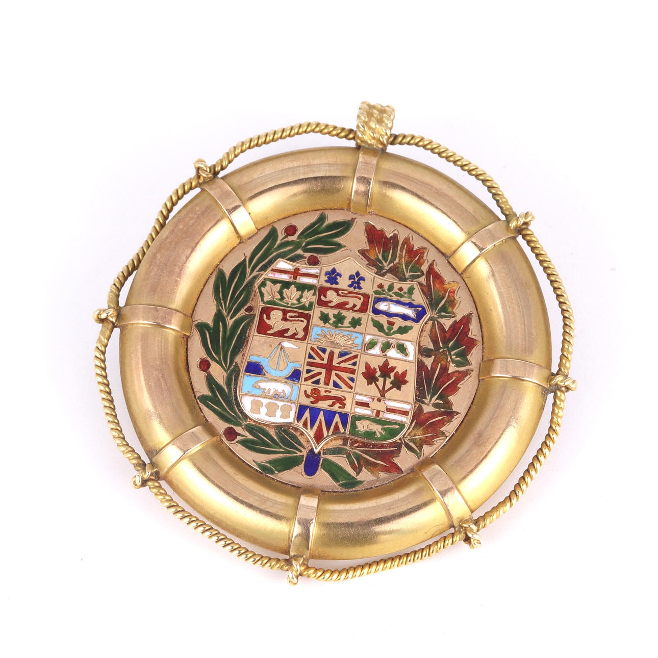CANADIAN 10CT GOLD MEDAL BROOCH