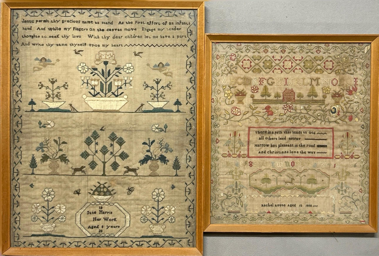 TWO FRAMED SAMPLERS