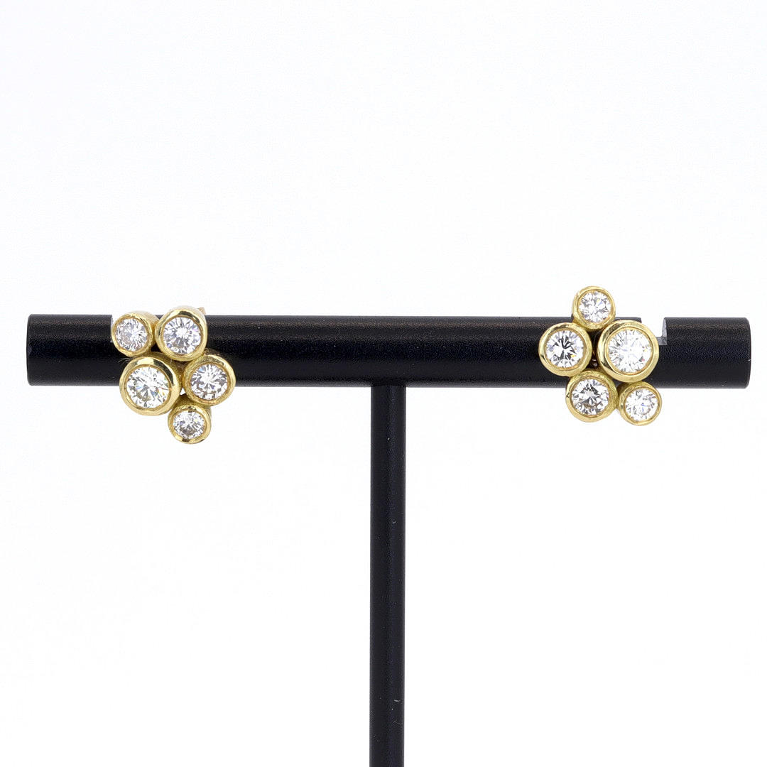 18CT GOLD 1.17CT DIAMOND EARRINGS