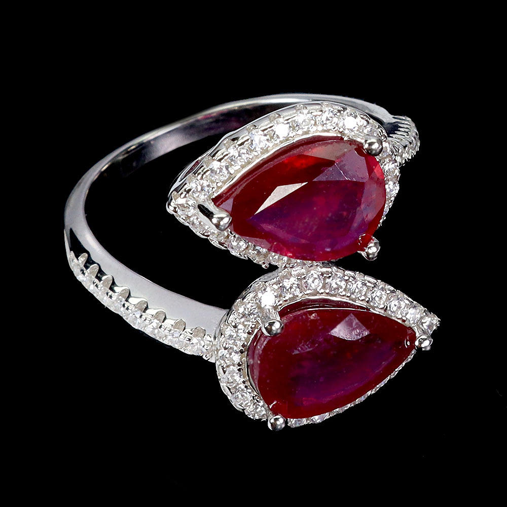 RUBY SILVER RING