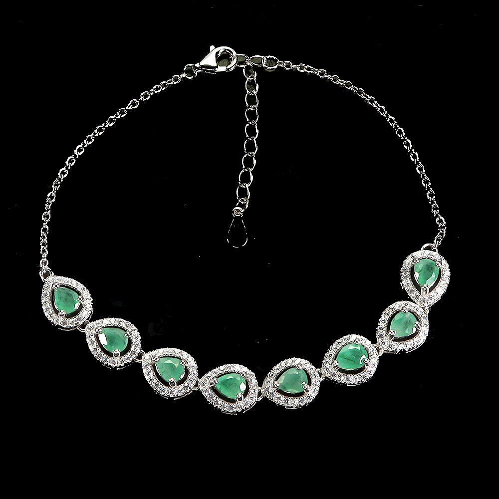 EMERALD SILVER BRACELET