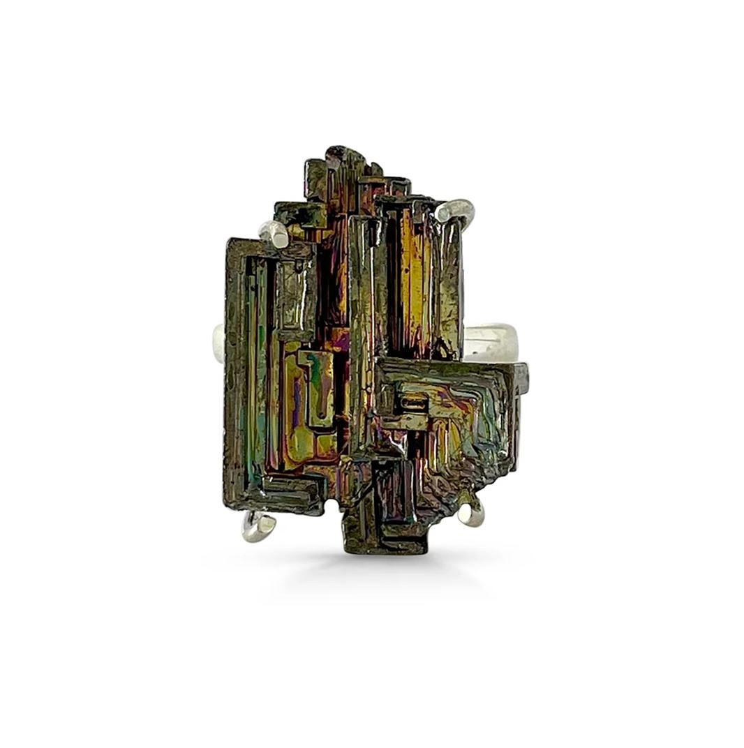 BISMUTH SET SILVER RING
