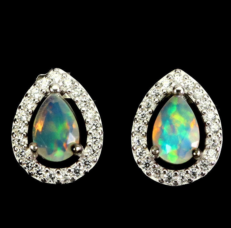 OPAL SILVER EARRINGS