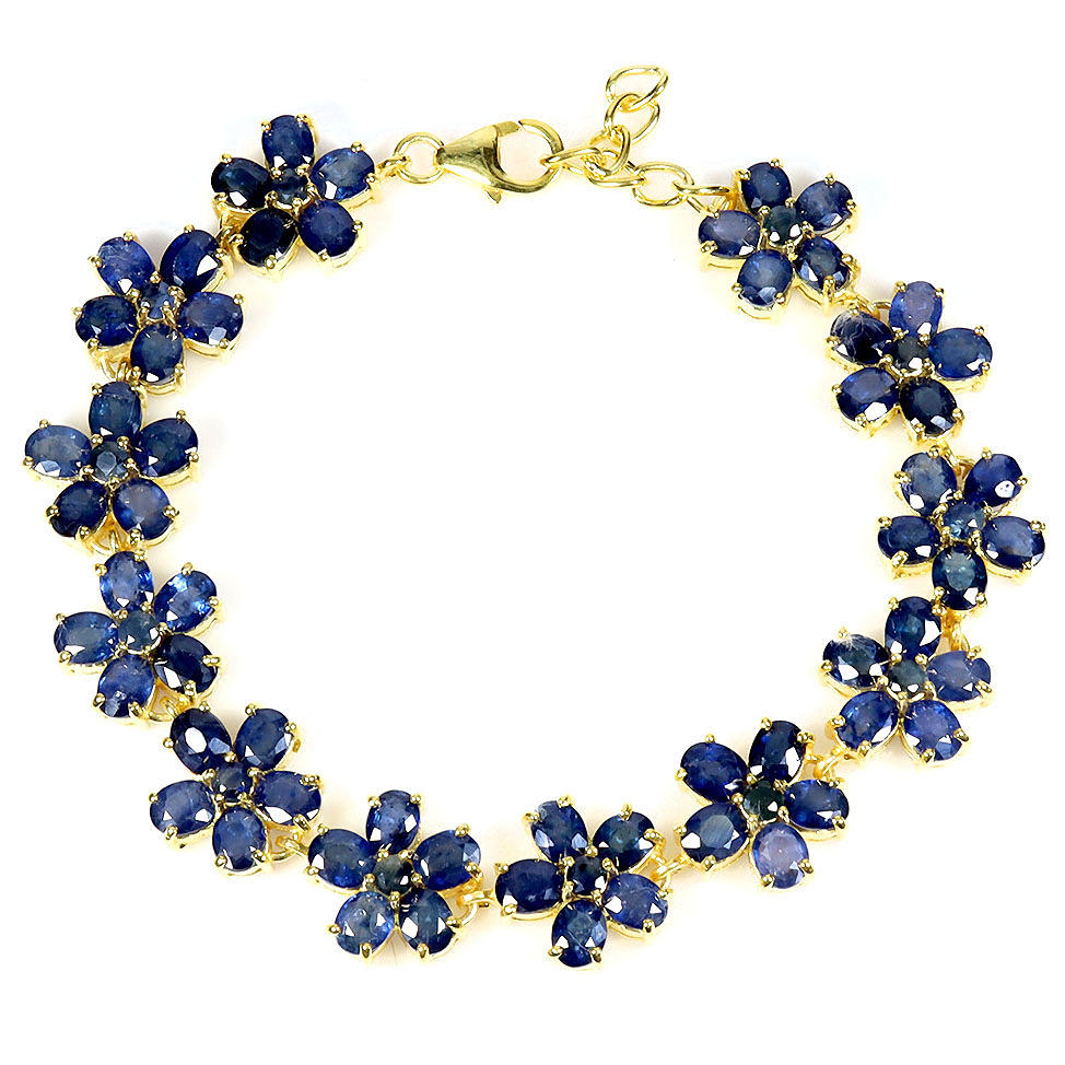 SAPPHIRE FLOWER SHAPED BRACELET