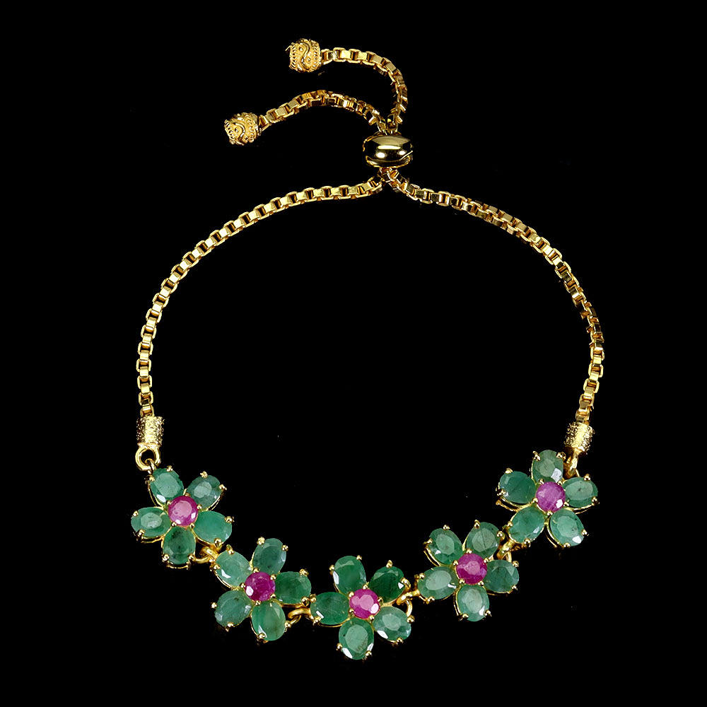 EMERALD FLOWER BRACELET