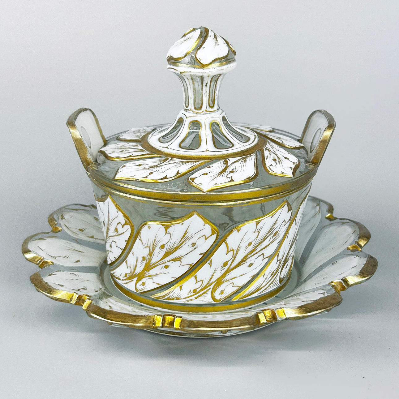 BOHEMIAN CUT GLASS DISH