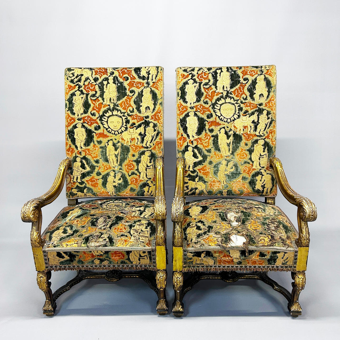PAIR OF 18TH CENTURY PALAZZO CHAIRS